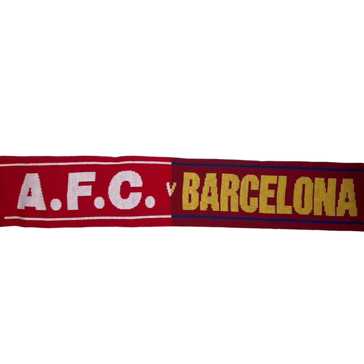 00’s Arsenal vs Barcelona Scarf OSFA Football Memorabilia