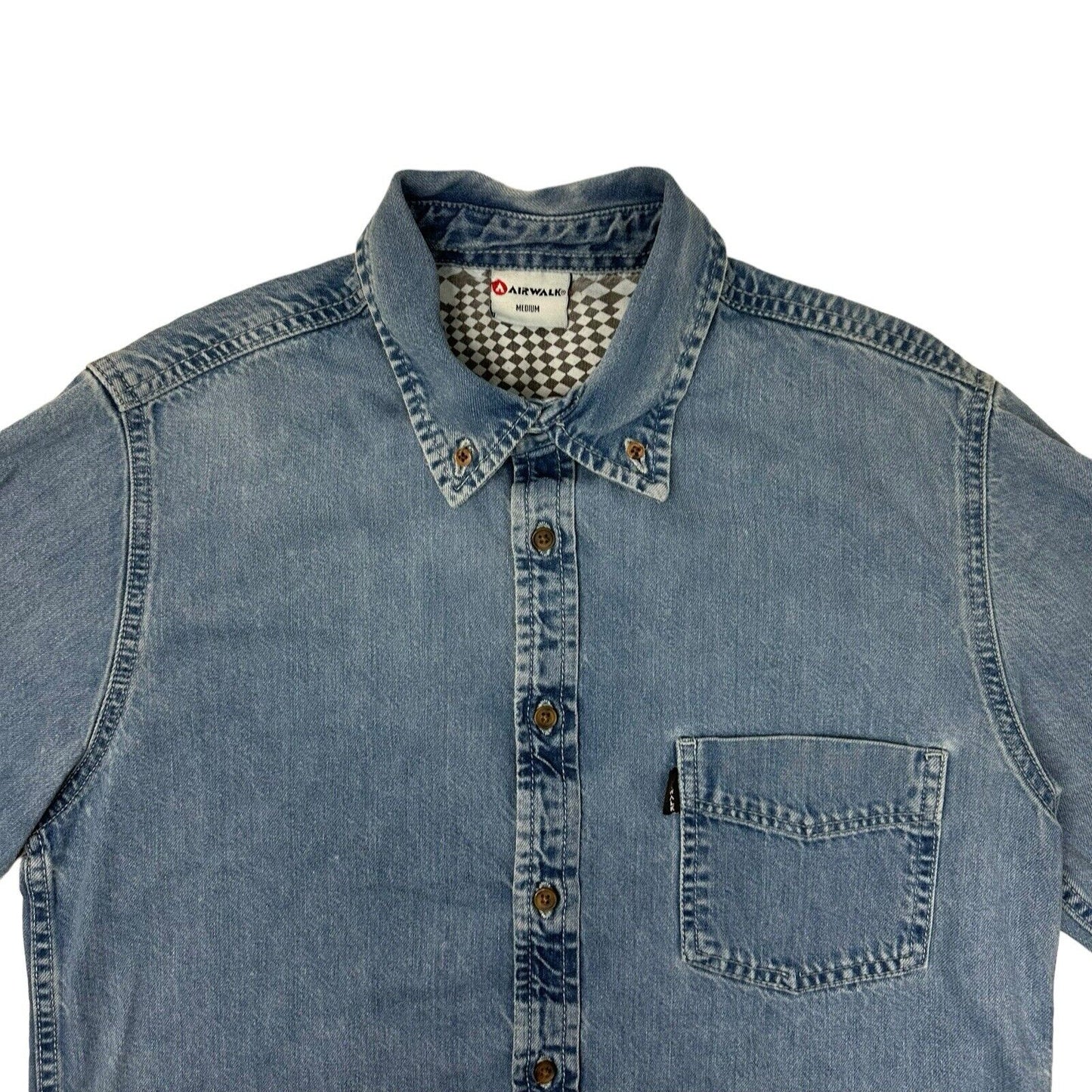 Vintage Airwalk Denim Shirt Mens Medium Blue