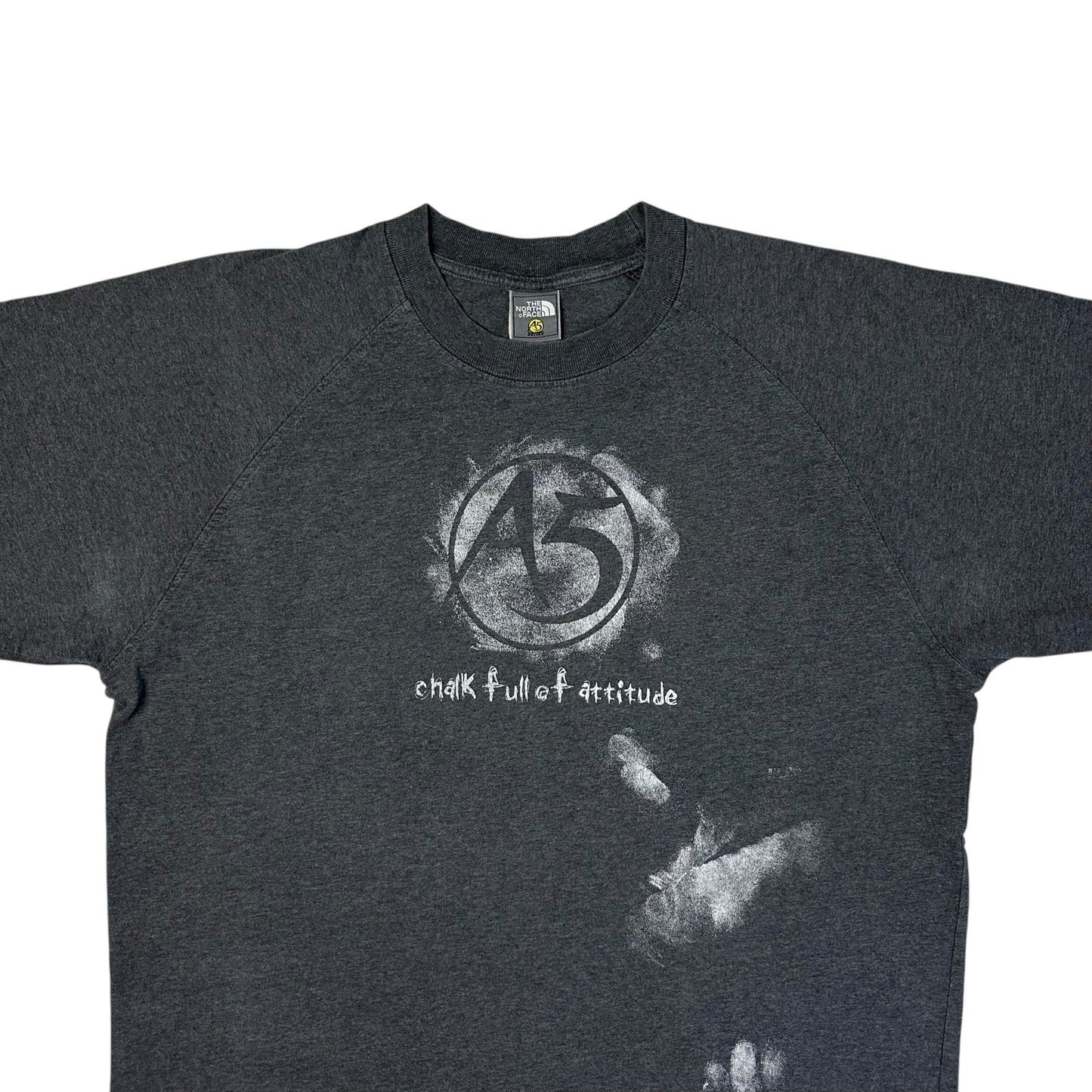 Vintage The North Face A5 T-Shirt Men’s Medium Grey Chalk Print