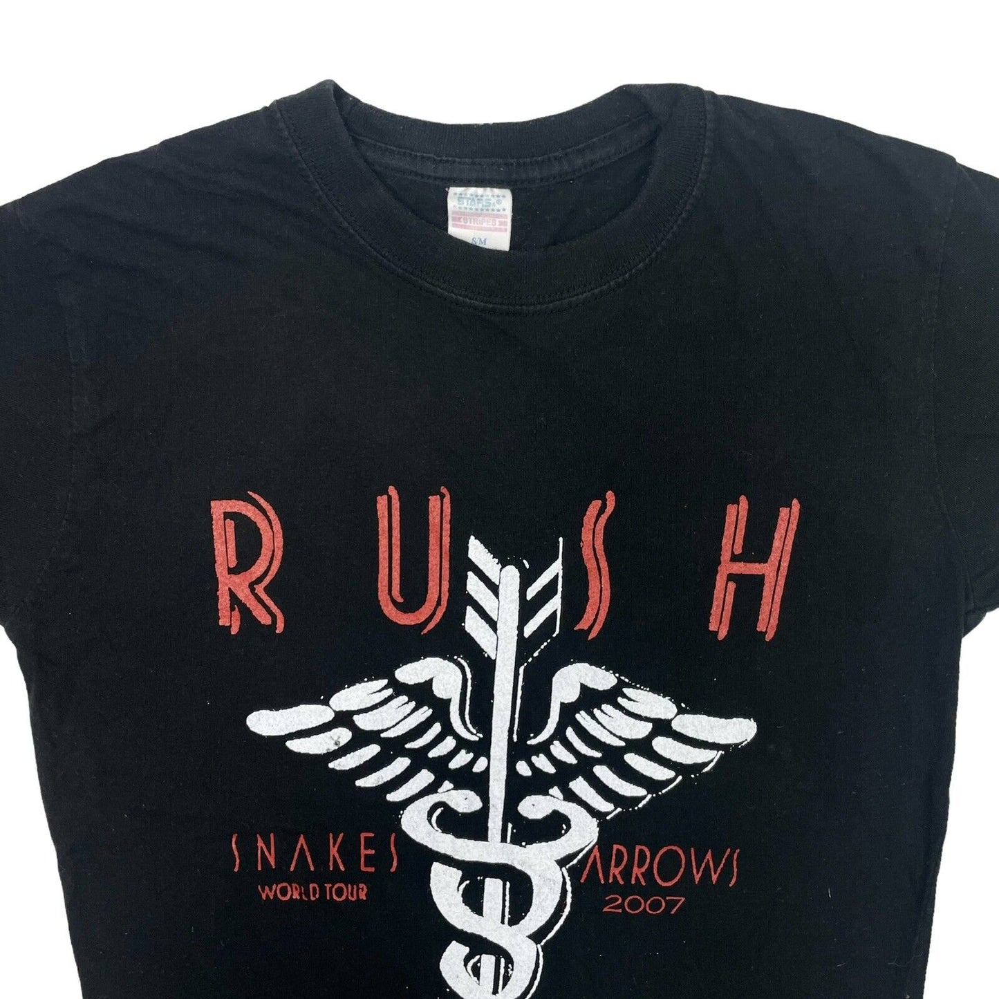 2007 Rush Tour T-Shirt Womens Small Black Snakes & Arrows