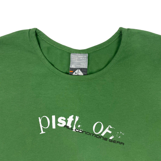 Vintage Nike ACG Long Sleeve Top Women's XL Green y2k 00s Graphic Print Gorpcore