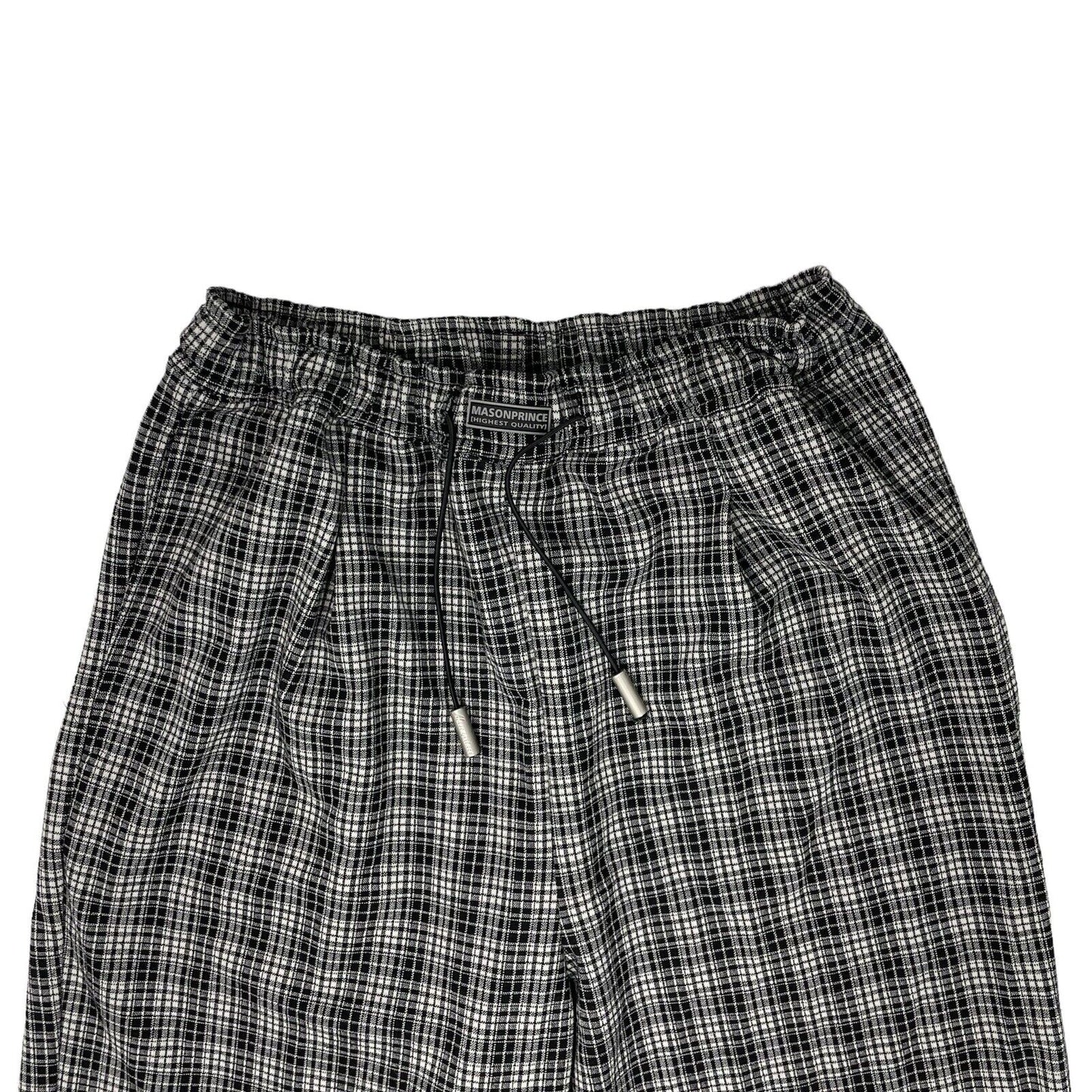 Mason Prince Lightweight Trousers Grey Check Mens Small