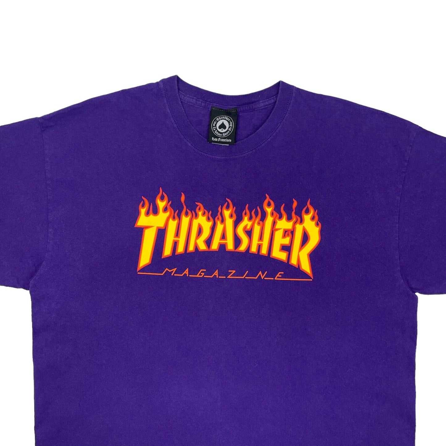 Thrasher Short Sleeve T-Shirt Mens XL Purple Graphic Print