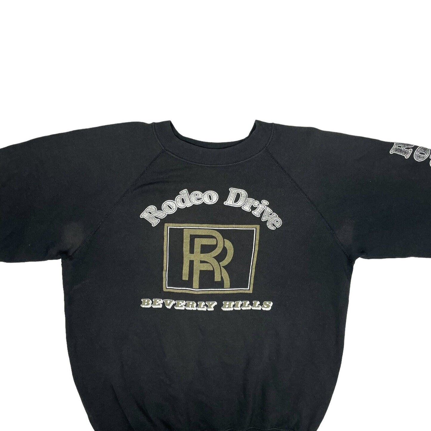 Vintage Hanes Jumper Rodeo Drive Rolls Royce Mens Medium Black Made In USA