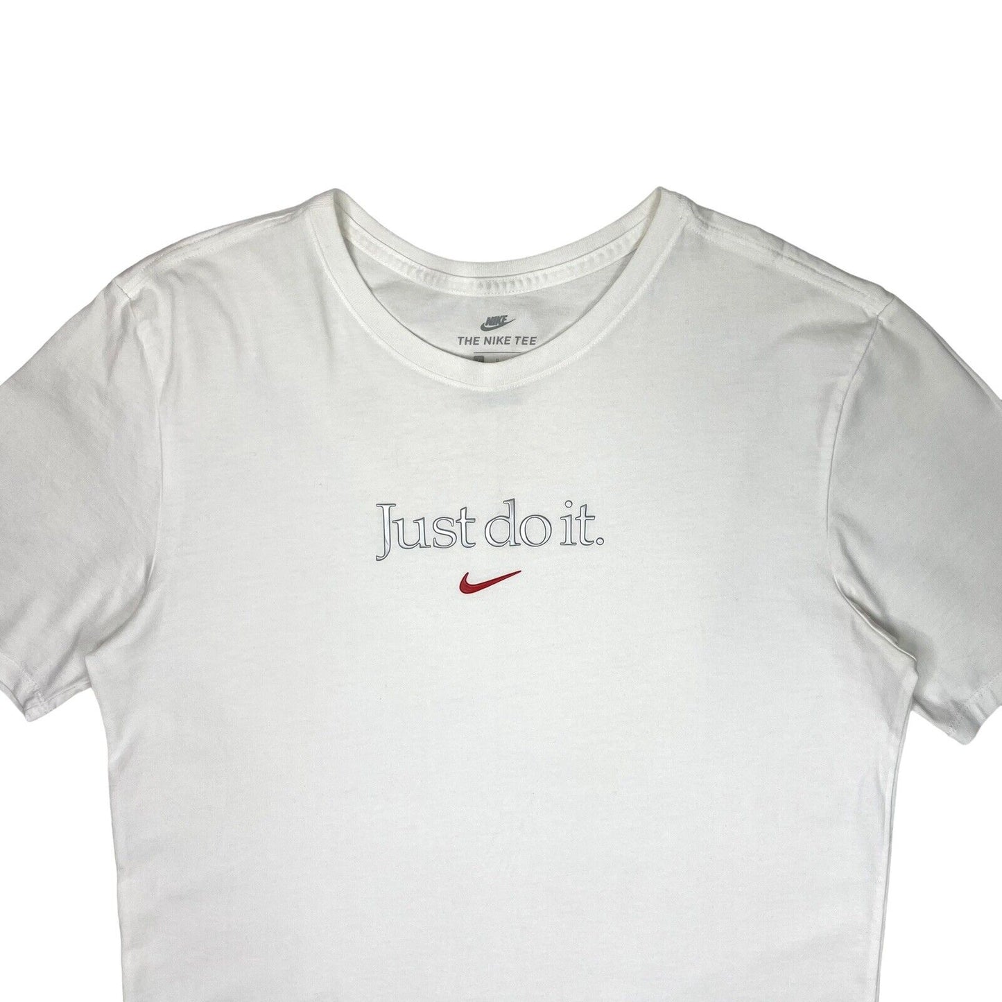 Nike Just Do It Gel Logo T-Shirt White Mens Large