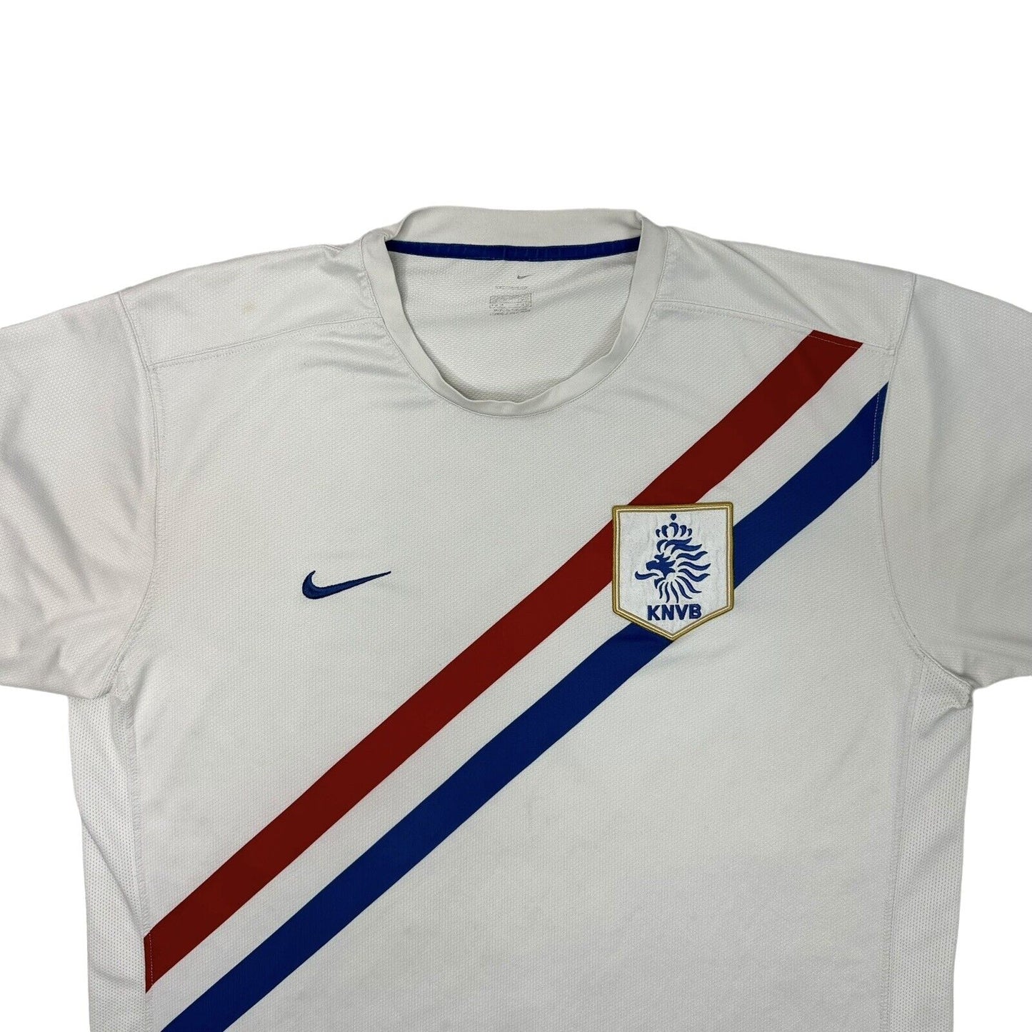 06-08 Vintage Netherlands Football Shirt Nike Mens Large White Soccer Jersey