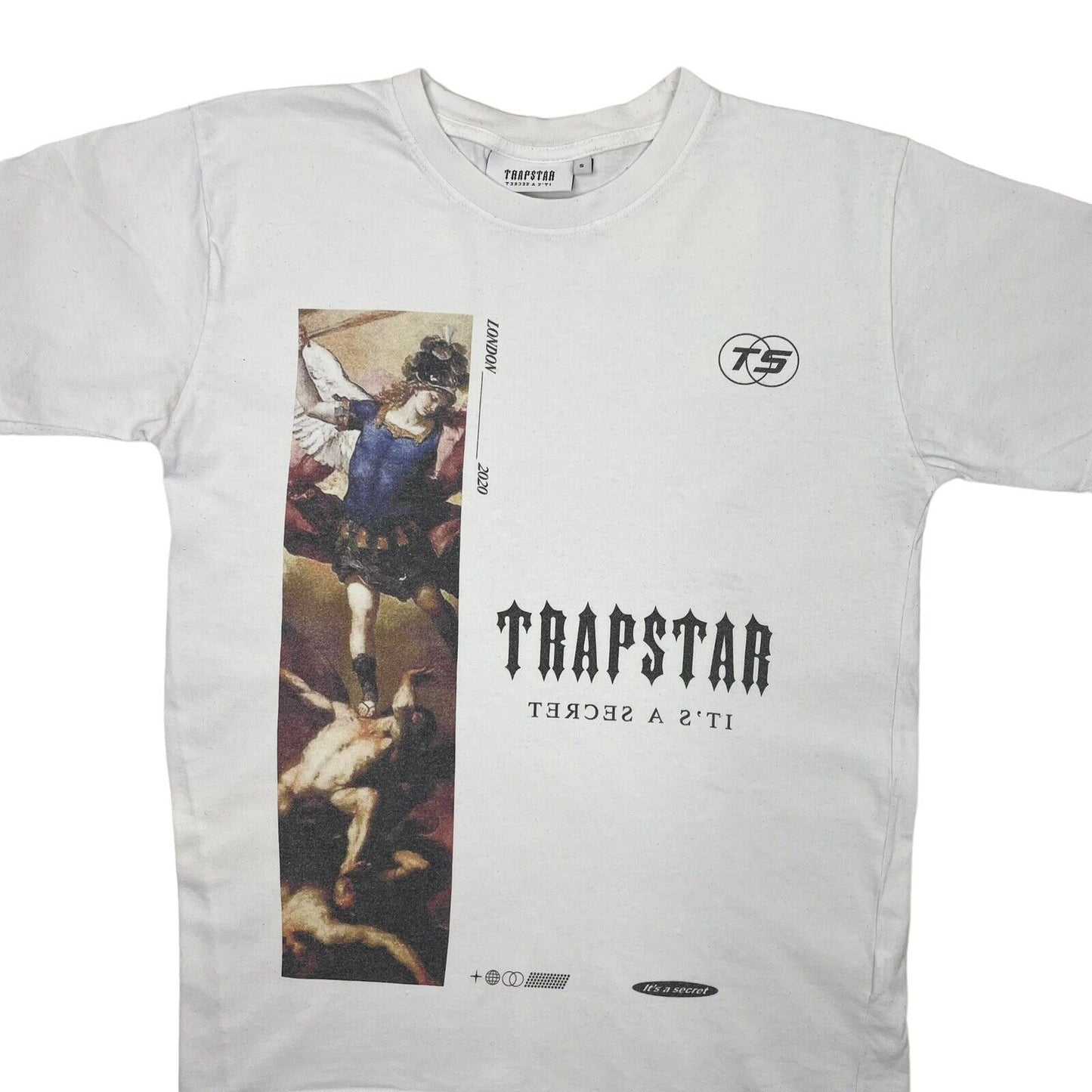 Trapstar It’s A Secret T-Shirt Mens Small White Graphic Print