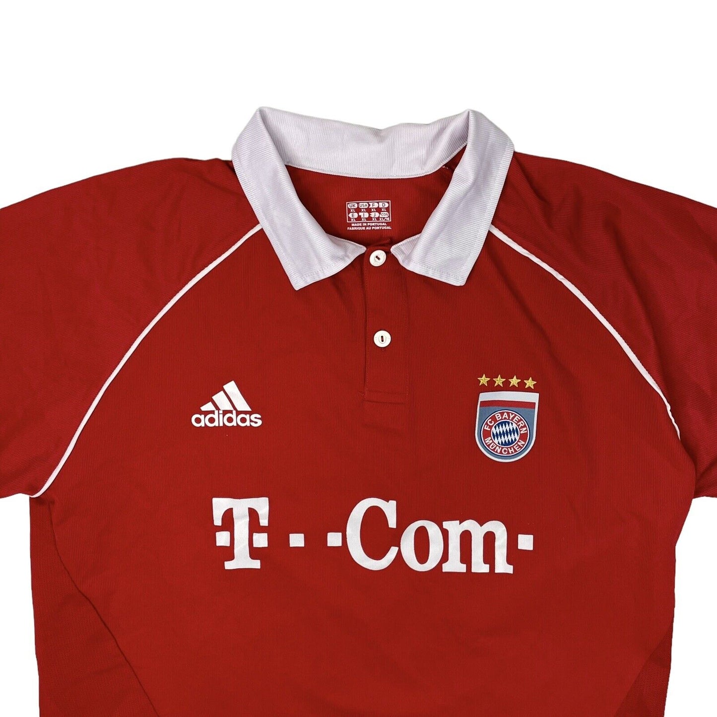 00’s Bayern Munich Football Shirt 10 Makaay Red And White Medium XL Soccer Top