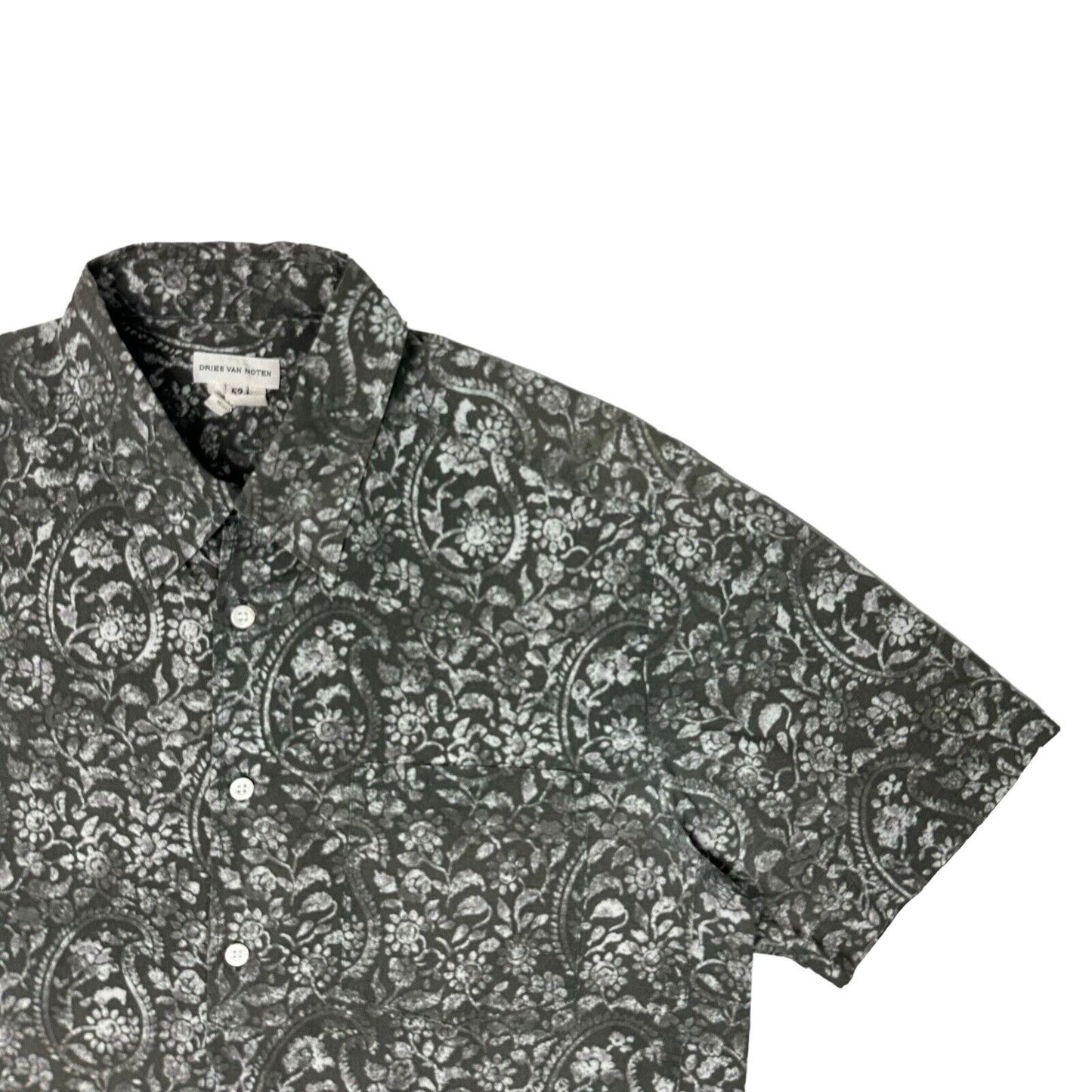 Vintage Dries Van Noten Paisley Shirt Cotton Men’s Medium IT50 Short Sleeve