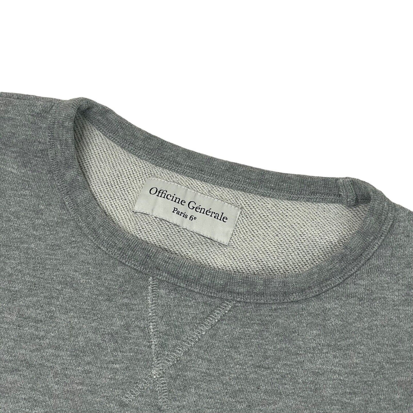 Officine Générale Grey Crew Neck Jumper Mens Medium Made In Portugal