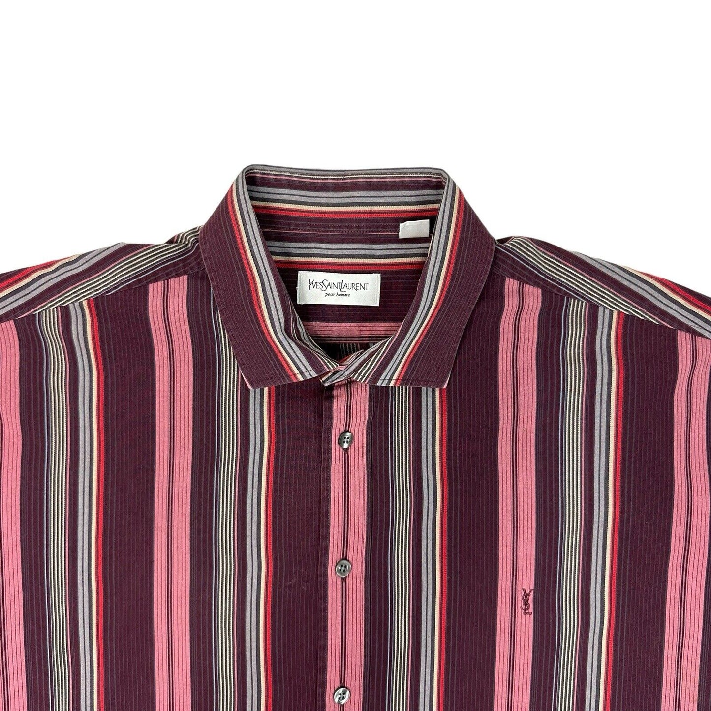 Vintage Yves Saint Laurent Shirt XXL Multicoloured Stripe