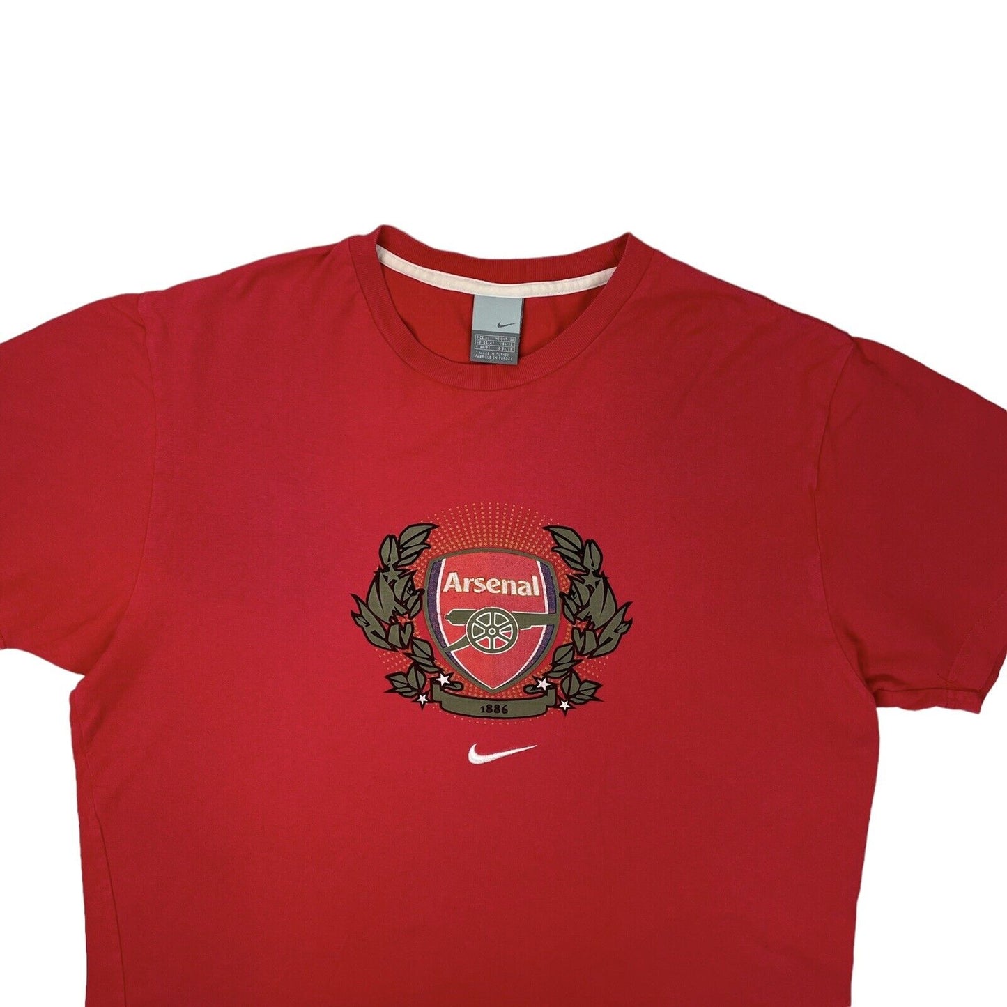 Vintage Arsenal Nike T-Shirt Mens XL Red Gunners Football Soccer