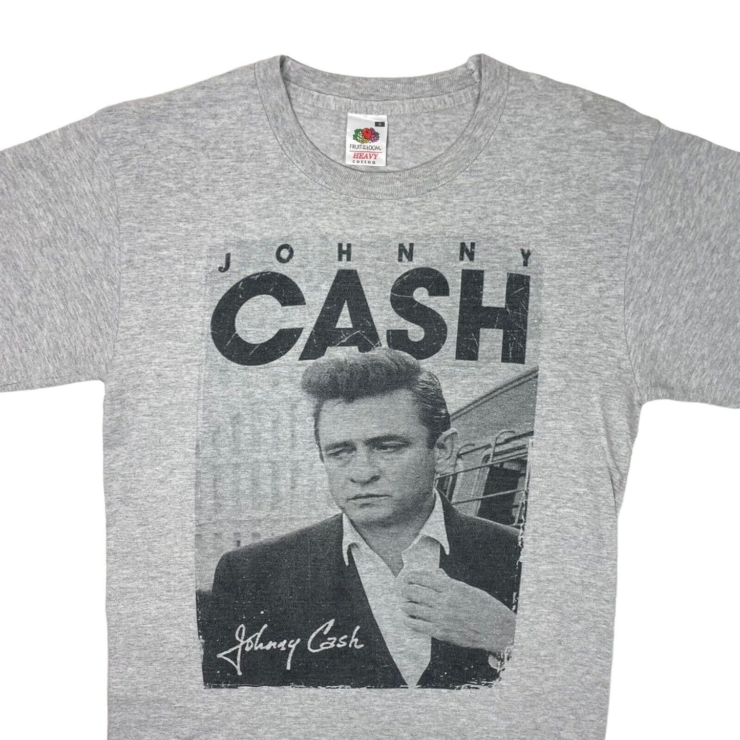 00’s Johnny Cash T-Shirt Mens Small Grey Fruit Of The Loom