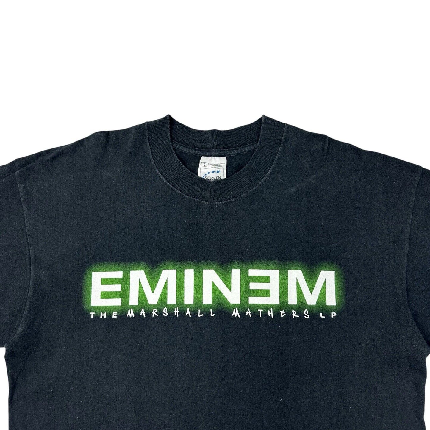 Vintage Eminem Long Sleeve T-Shirt Mens Large Black Screen Stars The Marshall Mathers LP