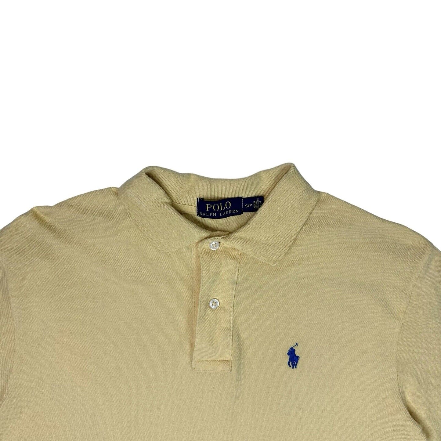 00’s Polo Ralph Lauren Long Sleeve Polo Shirt Mens Small Yellow