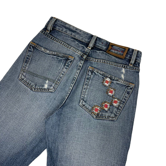 Vintage Sonneti Bootcut Jeans Women’s Blue Denim Distressed 30w 32l y2k 00’s
