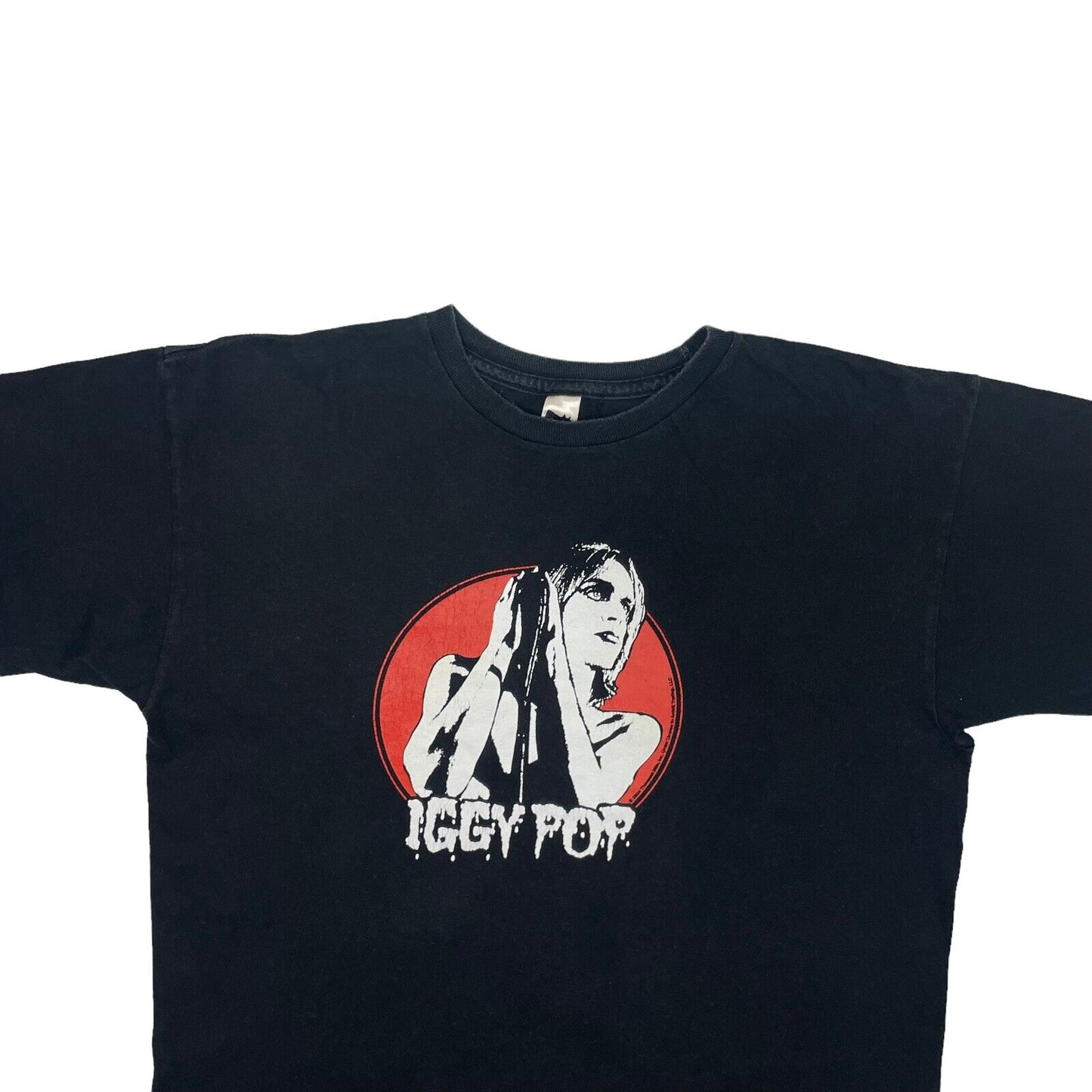 y2k Iggy Pop 2004 T-Shirt Mens Medium Black Jerzees