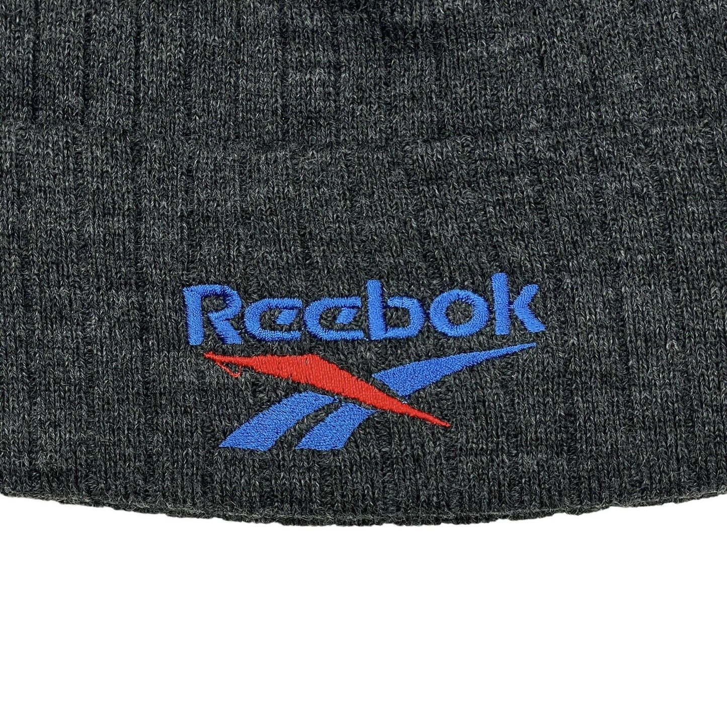 Vintage Reebok Embroidered Beanie Grey Adults OSFA Made In UK