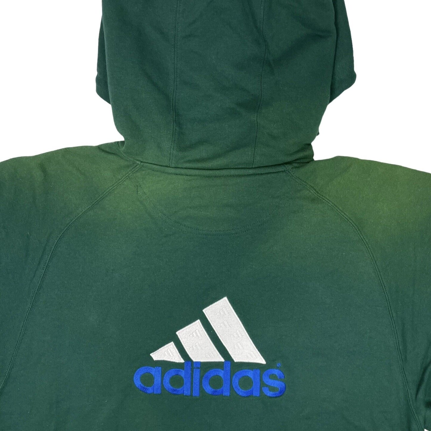 NWT Vintage Adidas Green Hoodie Men's Medium 90’s Three Stripes Embroidered