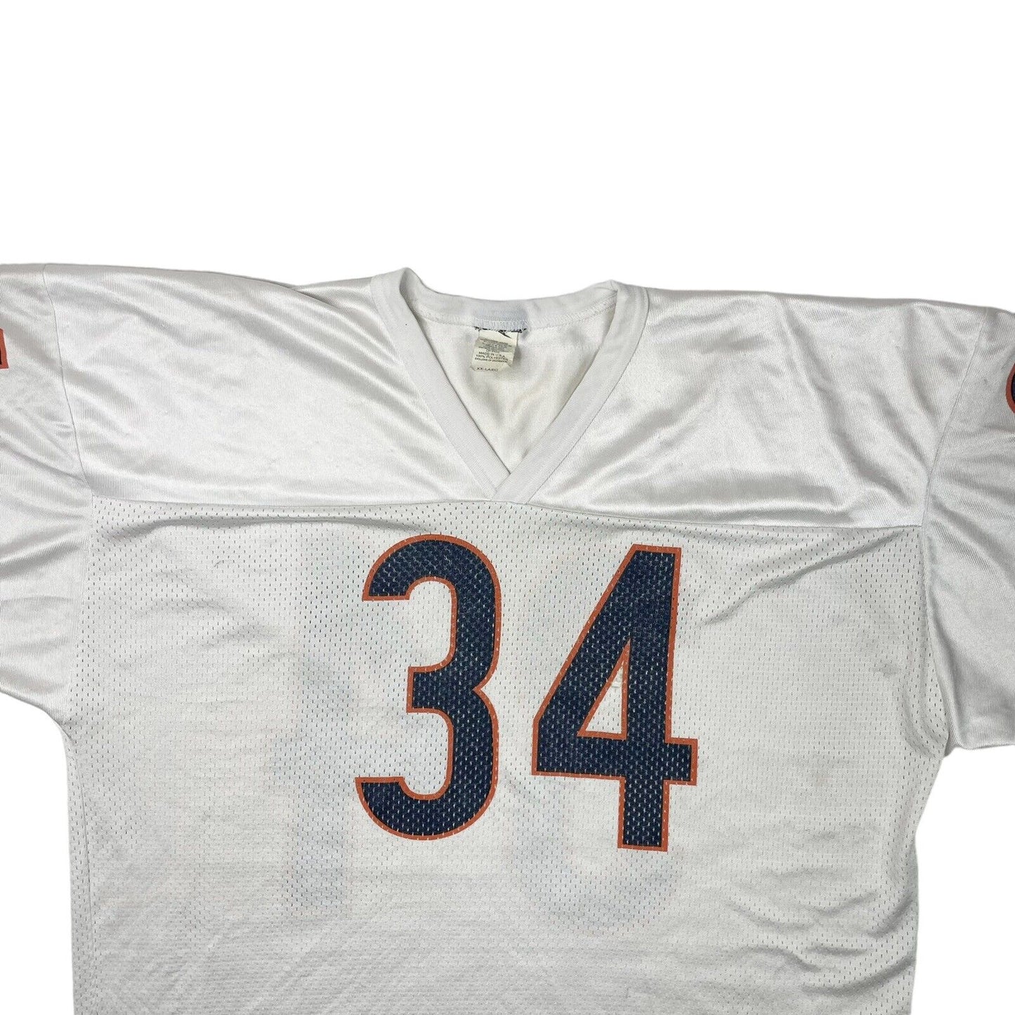 Vintage Chicago Bears Payton Jersey Made In USA NFL White Top Mens XXL