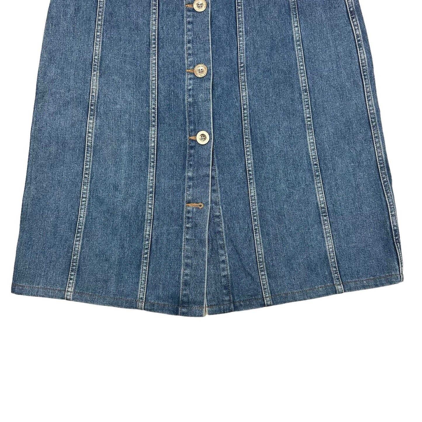 M.i.h Jeans Denim Skirt Blue Womens Large Stitch Detail