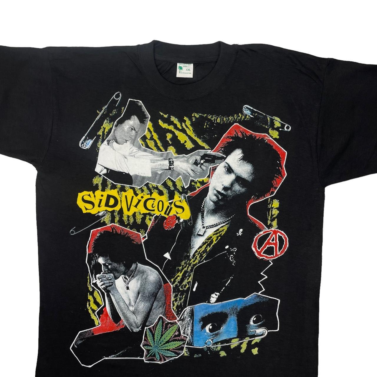 Vintage Sid Vicious Euro T-Shirt Mens XXL Black Punk Sex Pistols