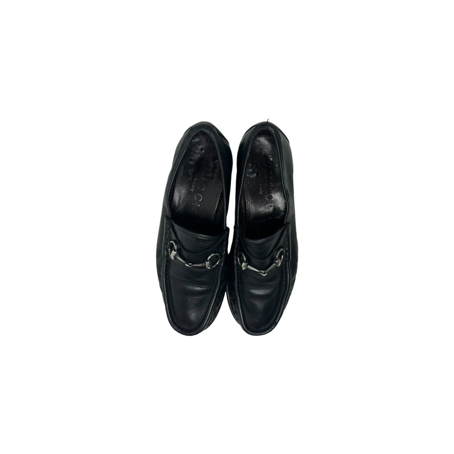 Vintage Gucci Horsebit Loafers Black Made In Italy UK6 EU40