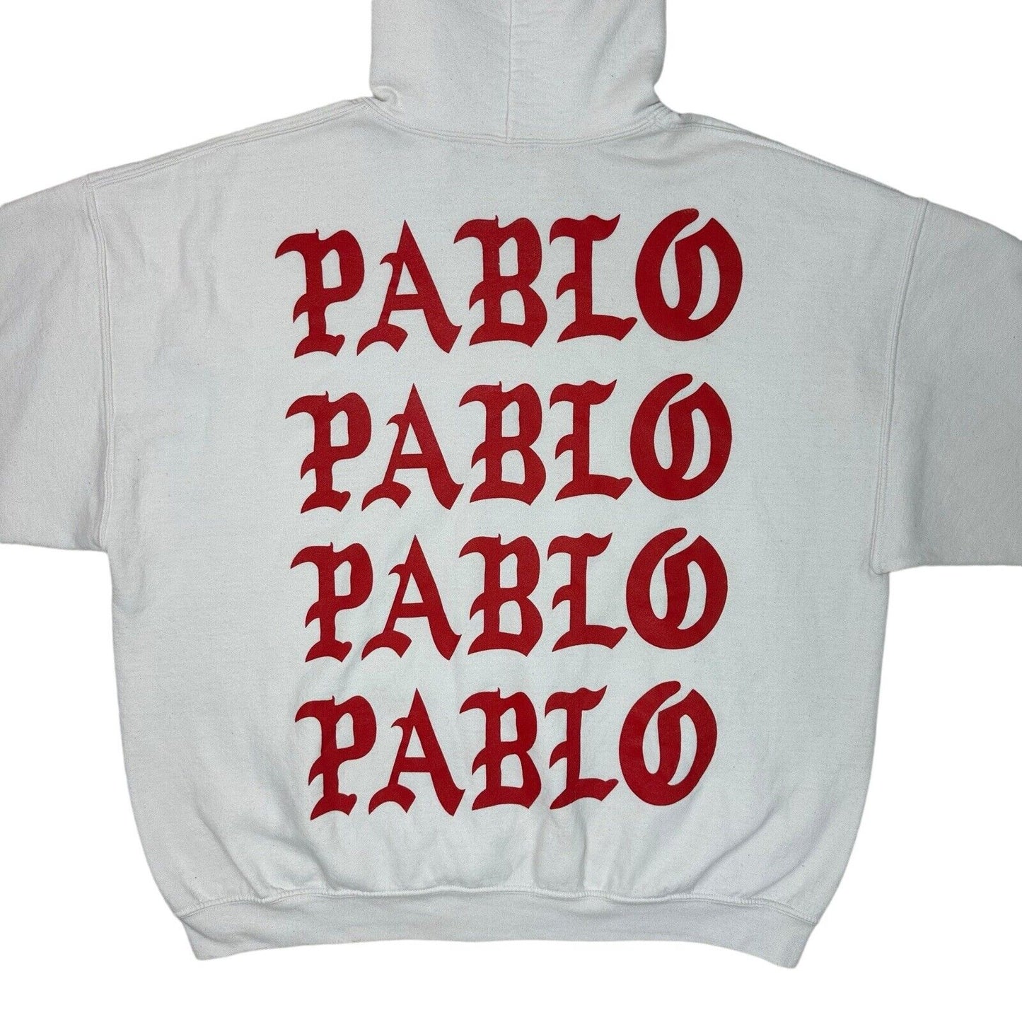 2016 Kanye West Life Of Pablo Hoodie White Spellout Print Gildan XXL Paris Merch