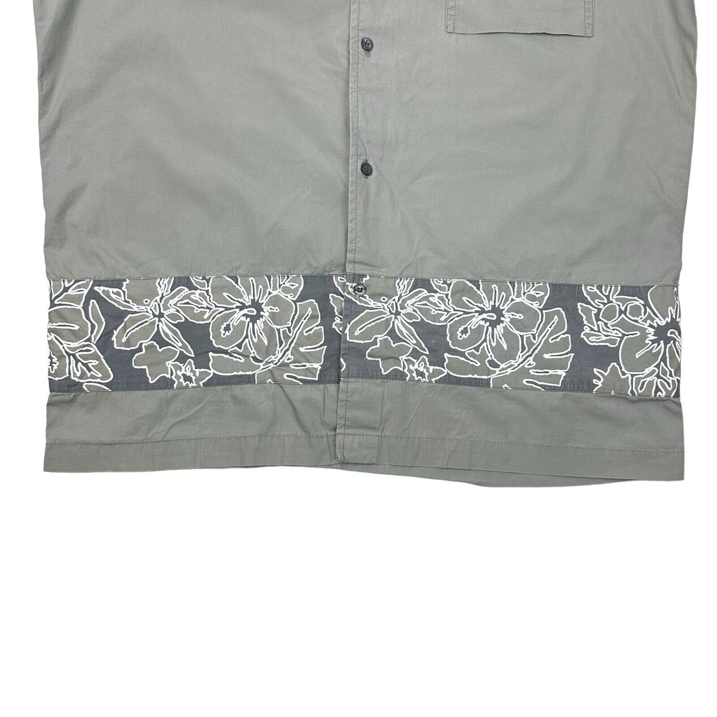 Vintage 00’s Kangol Shirt Mens Large Grey Floral Hawaiian Style