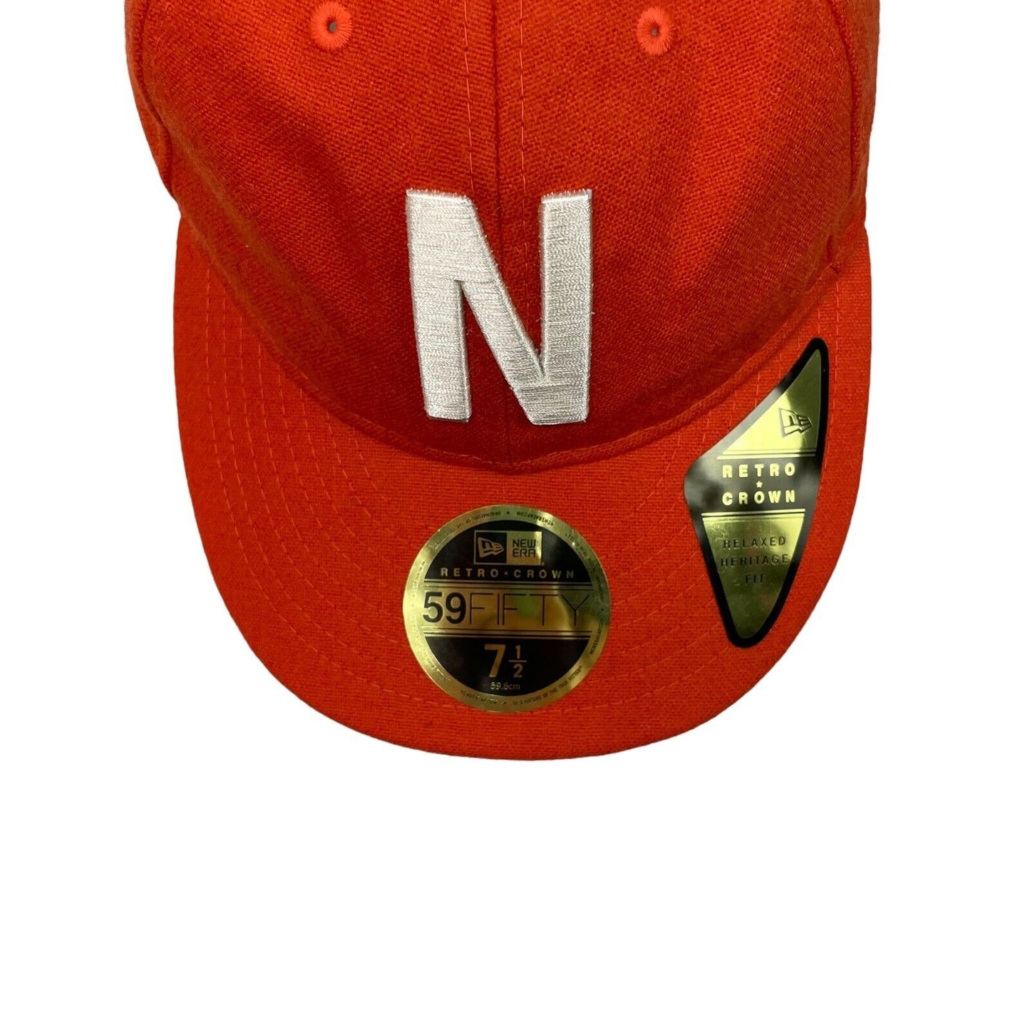 NWT Norse Projects x New Era Cap 59Fifty Orange Embroidered 7 1/2