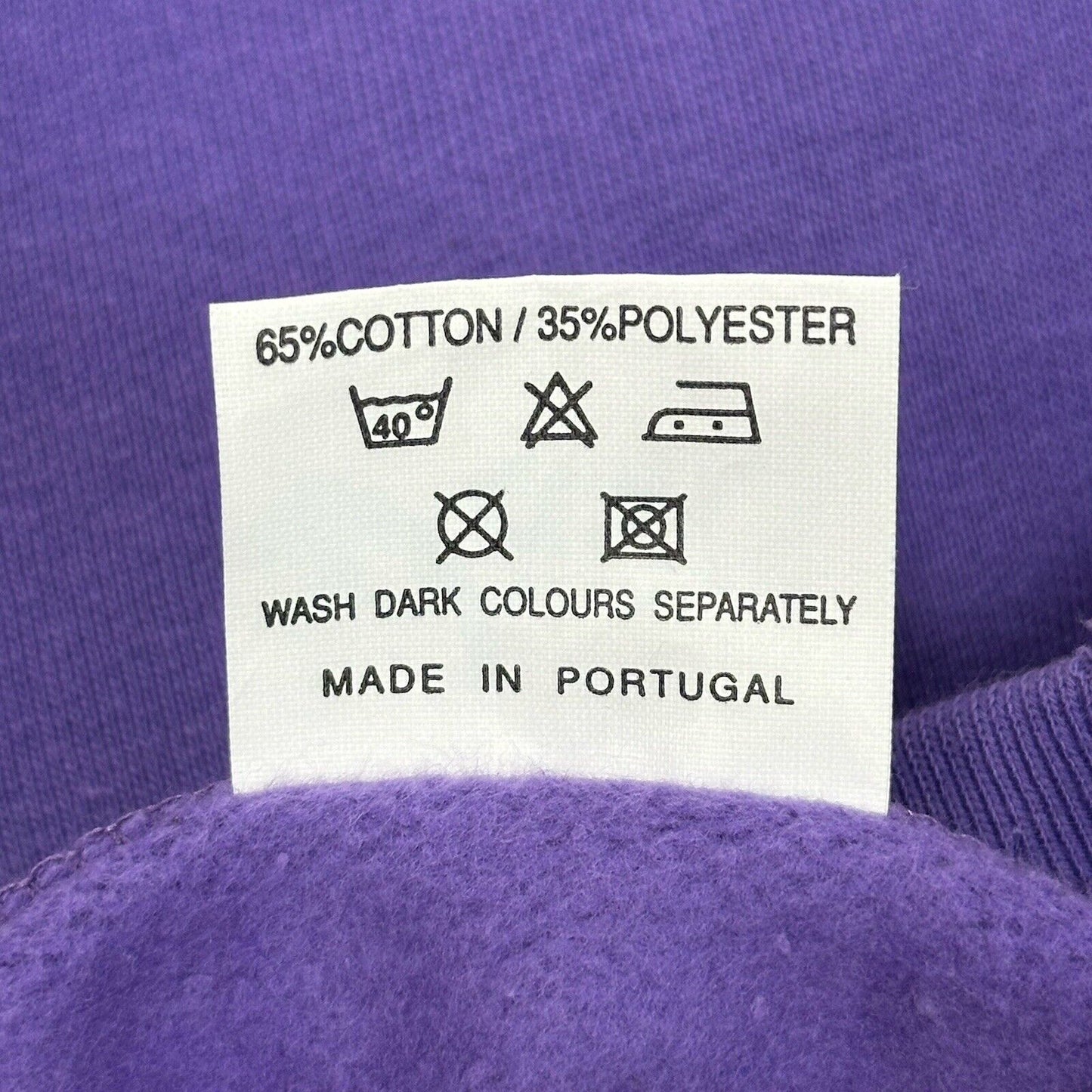 Vintage Asics 80’s Crew Neck Jumper Purple Men’s Large Made In Portugal