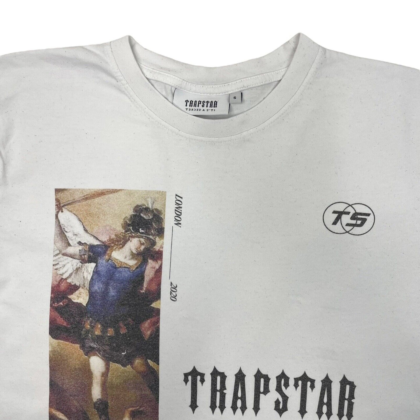 Trapstar It’s A Secret T-Shirt Mens Small White Graphic Print