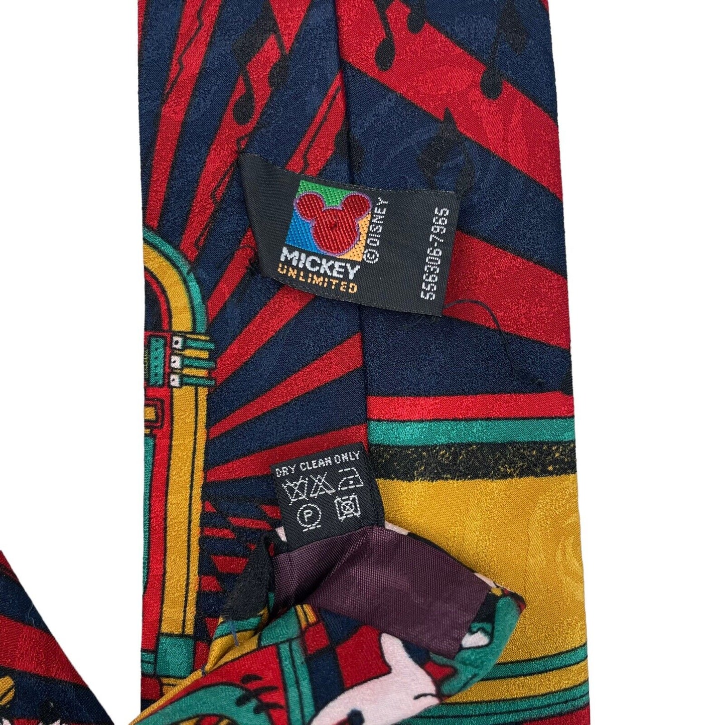 Vintage Disney Tie Mickey Mouse Red And Navy Blue 90’s