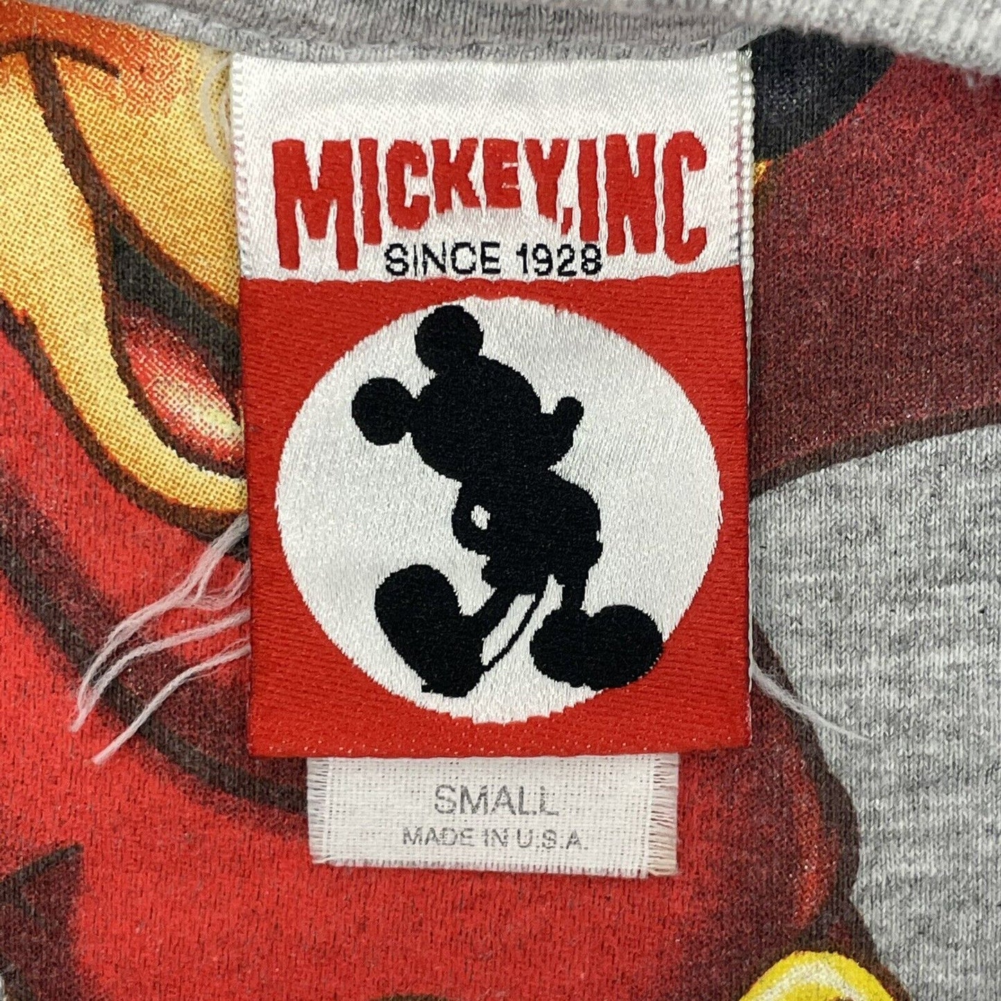 Vintage Disney World Mickey Mouse T-Shirt Grey Men’s Small Made In USA