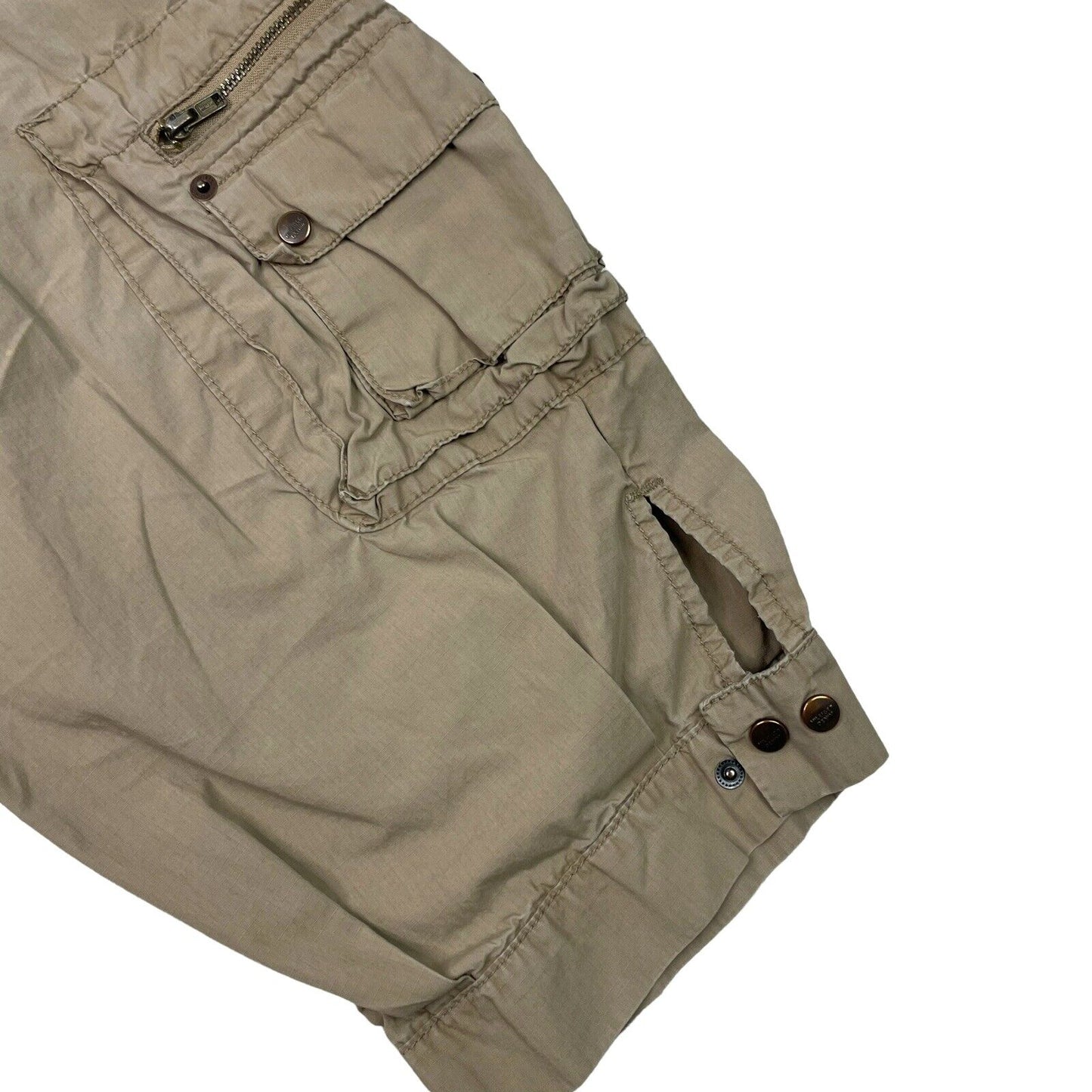 00’s Tommy Hilfiger 3/4 Length Cropped Combat Trouser Brown Women’s 31w Low Rise