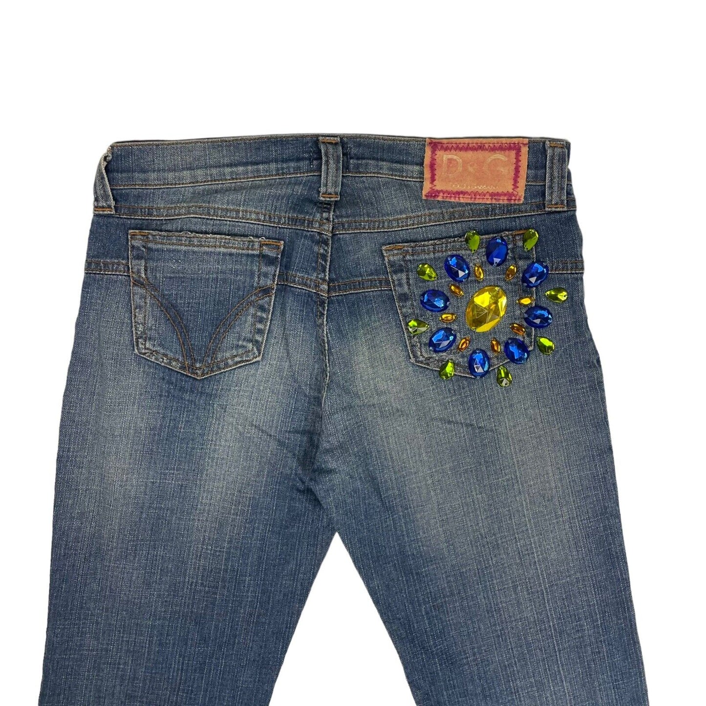 00’s Dolce & Gabbana Denim Jeans Embellished Women’s 29w 33l Made In Italy