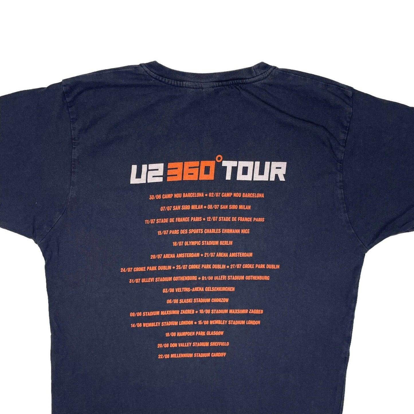 2009 U2 360 Tour T-Shirt Mens Small Navy Blue