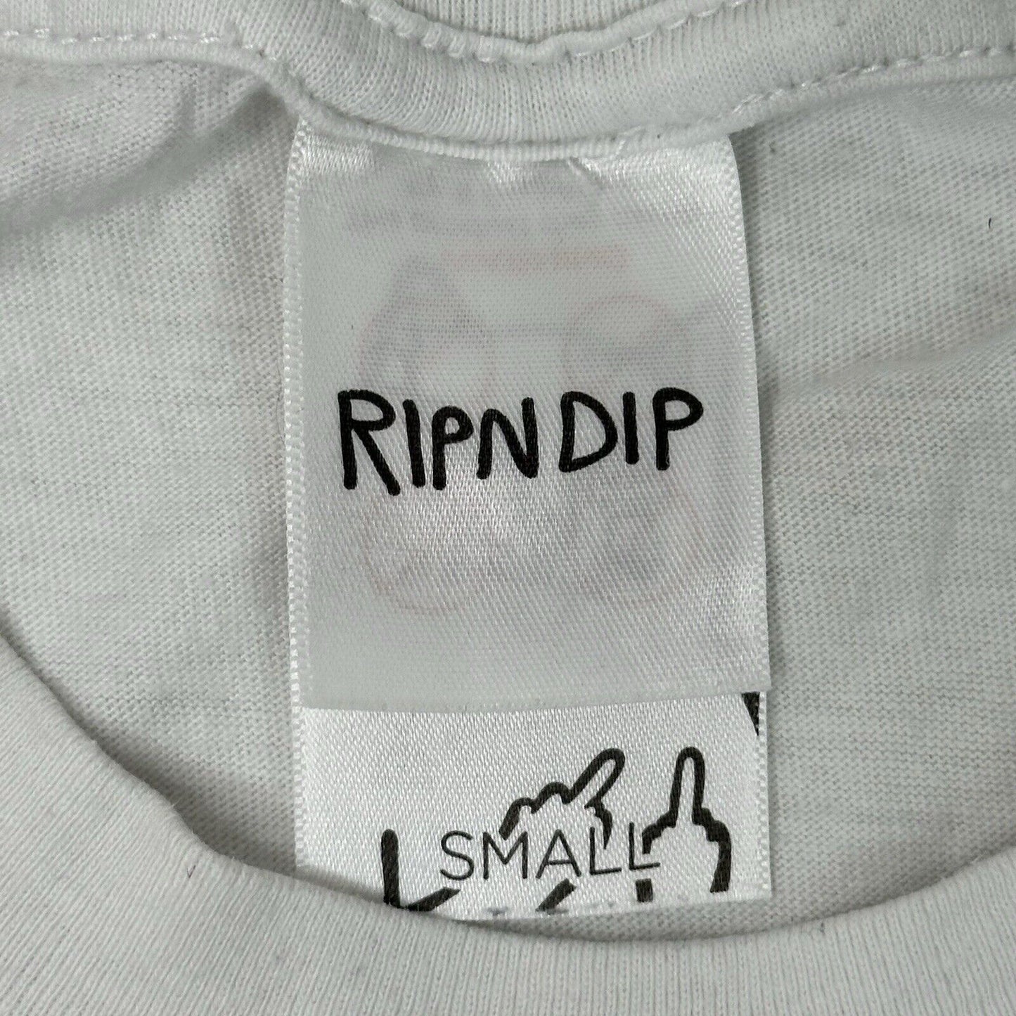 RipNDip Hang In There T-Shirt Mens Small White Pocket Tee