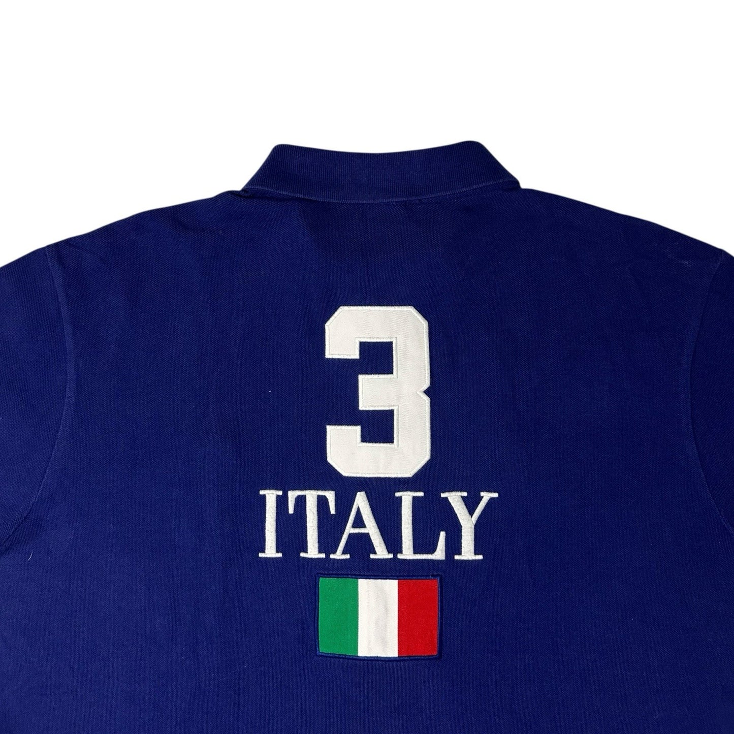 Vintage Polo Ralph Lauren Polo Shirt Big Pony #3 Italy Men’s XXL Blue