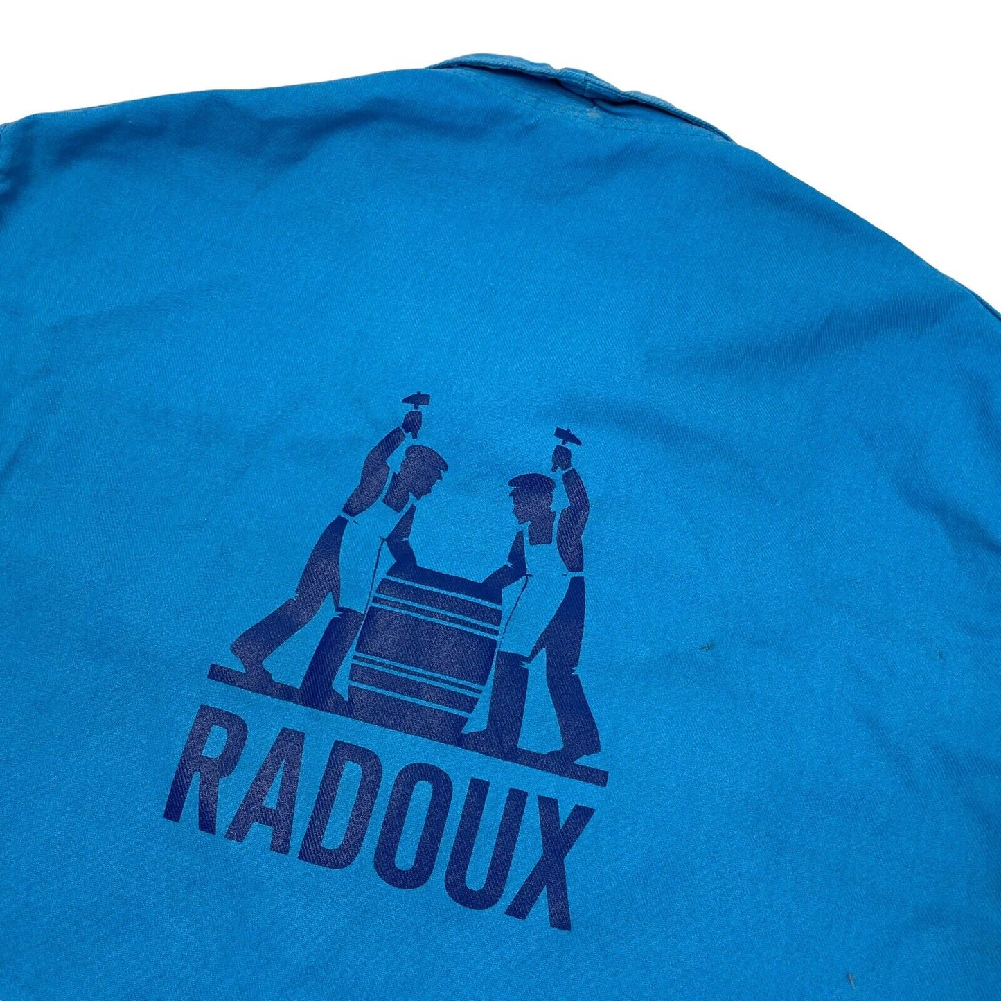 Vintage French Work Jacket Radoux Mens Medium Blue 60’s/70’s Made In France