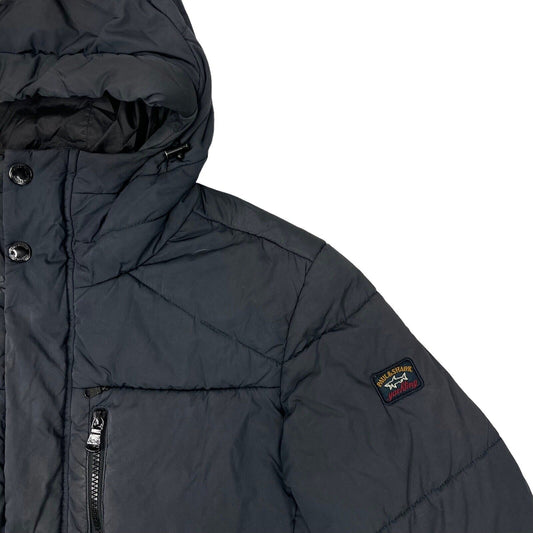 Vintage Paul And Shark Puffer Jacket Mens XL Padded Black 00's Yachting