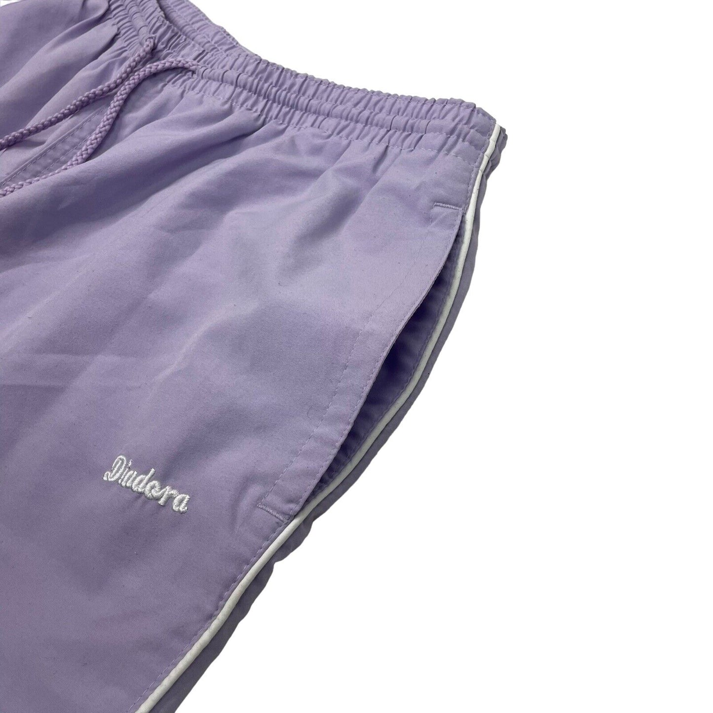 Vintage Diadora Shorts Womens Large Lilac Embroidered Logo