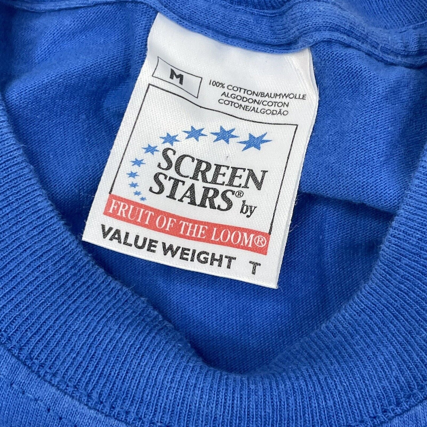 Vintage Gibraltar Tourist T-Shirt Screen Stars Men’s Medium Blue