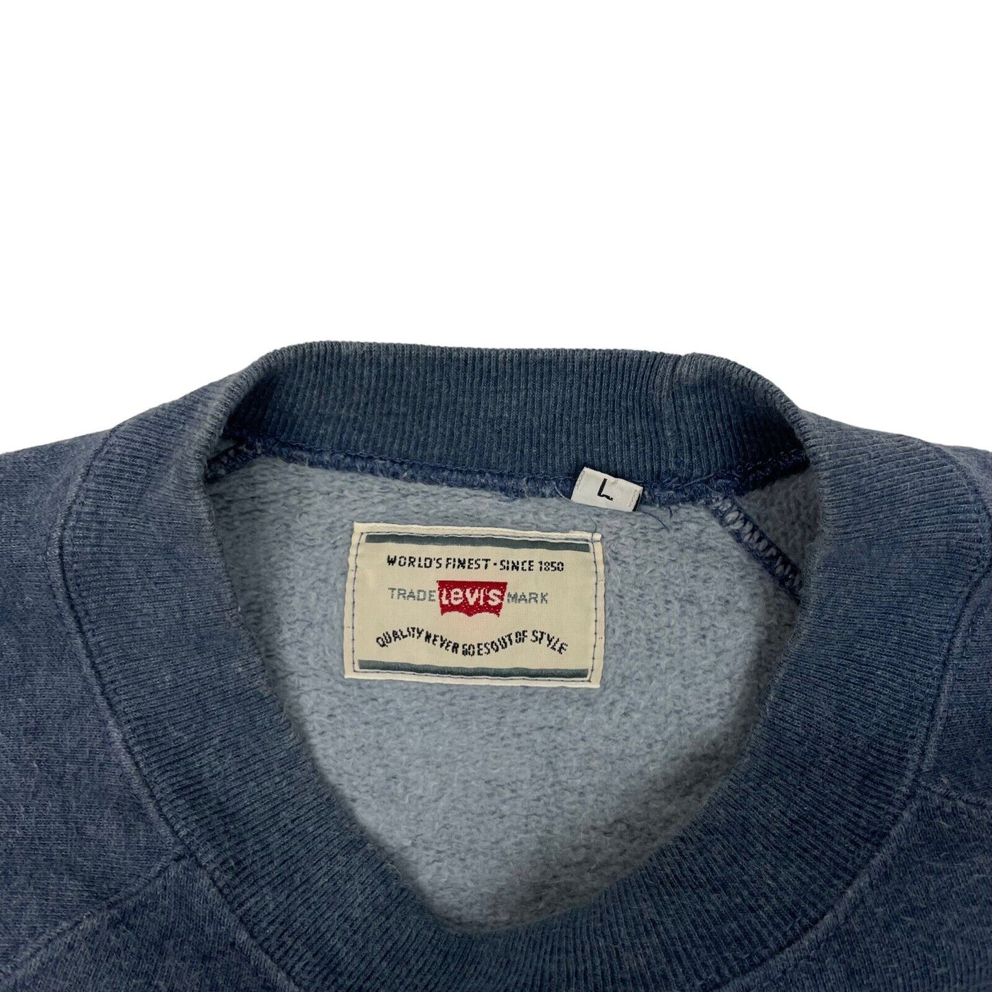 Vintage Levi’s Crew Neck Jumper Blue Men’s Boxy Large Made In Italy Della Legge