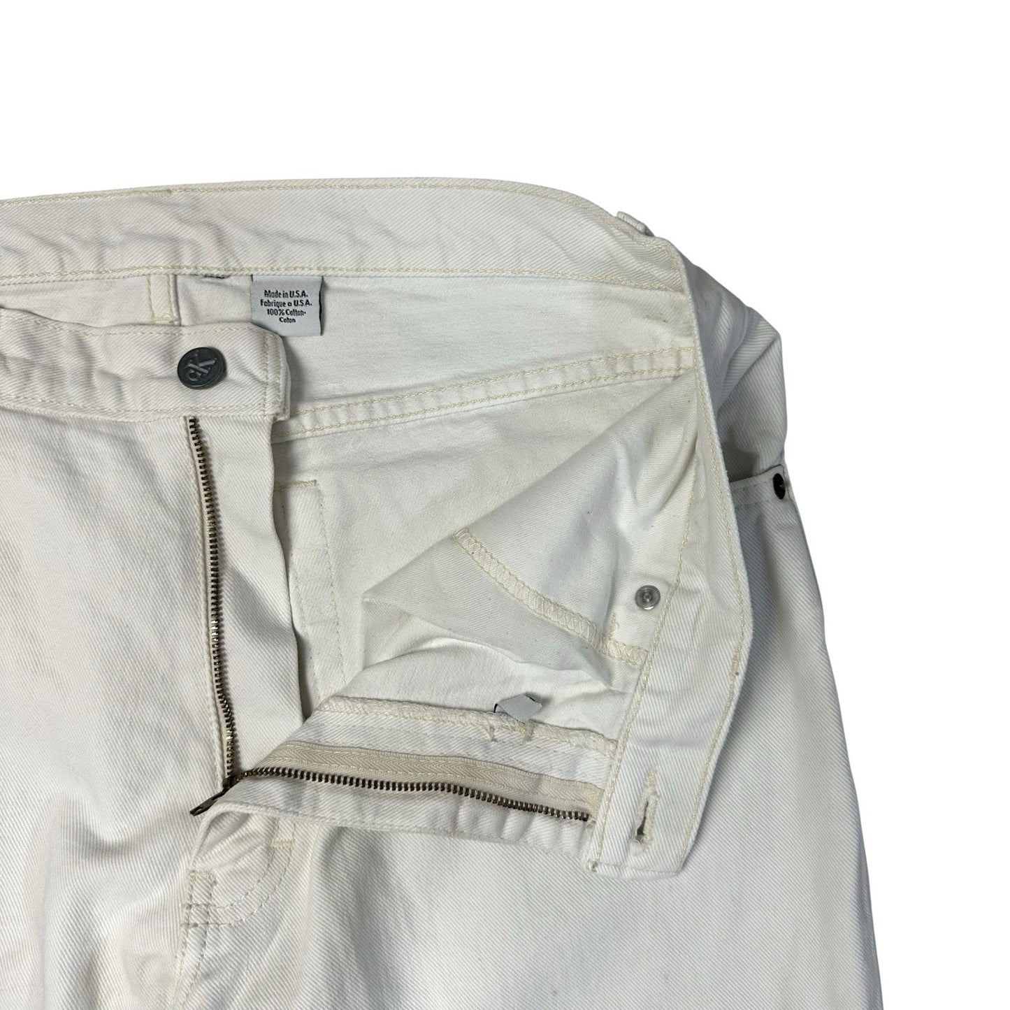 Vintage Calvin Klein Jeans White 34w 31l Made In USA
