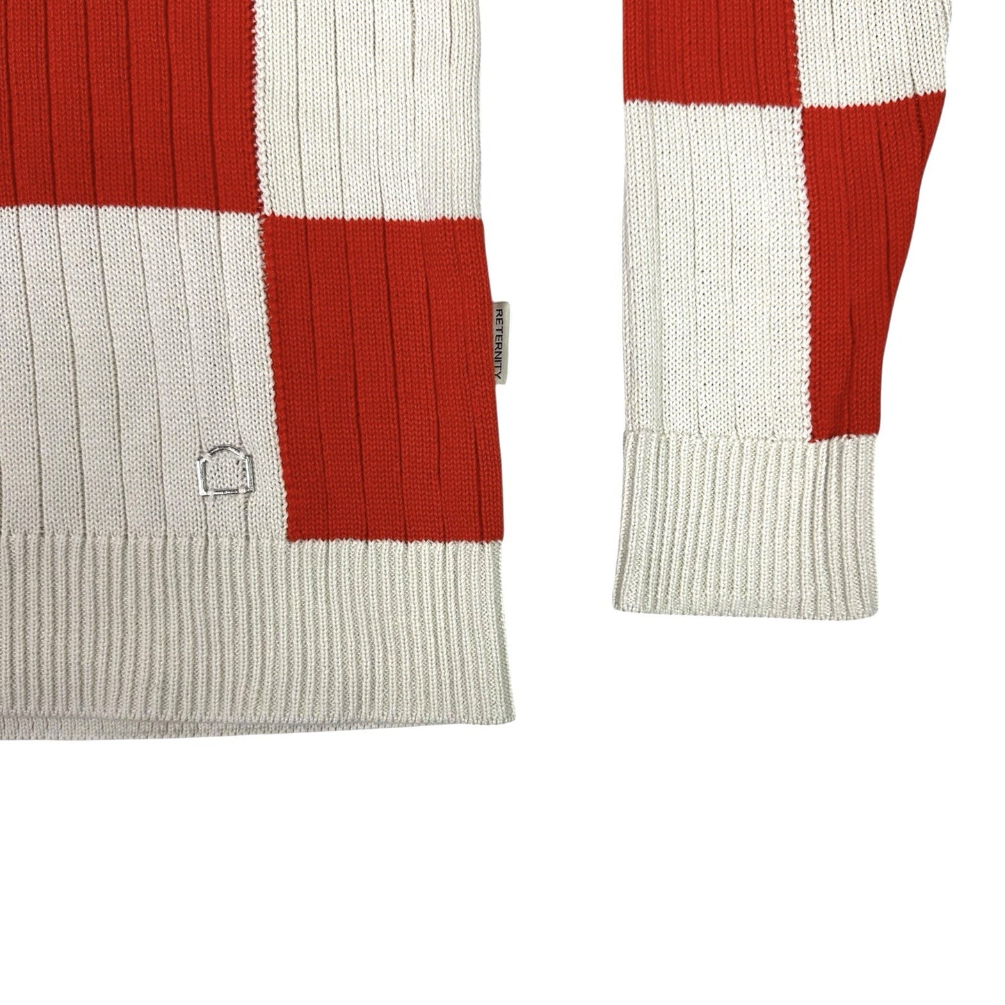 Reternity Knit Button Jacket Cardigan Cream And Red Men’s Large