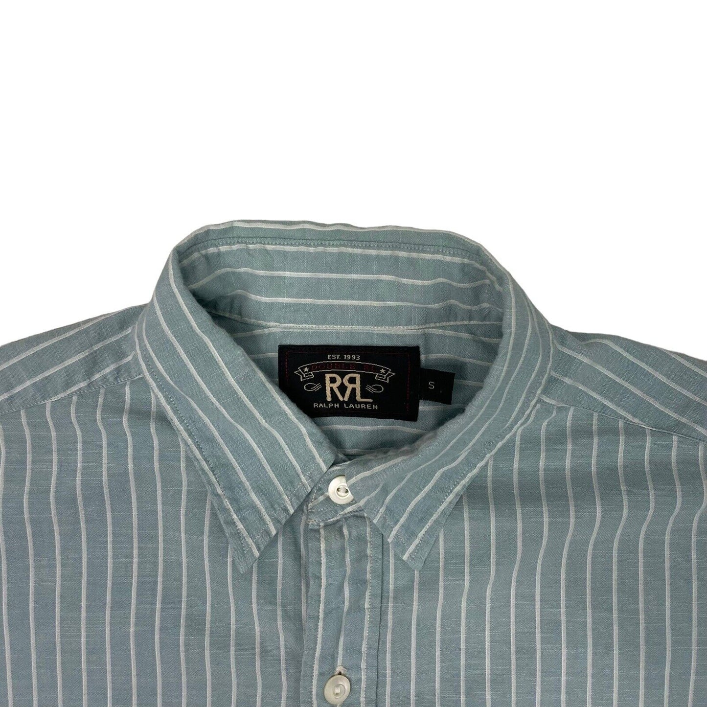 Double RL Ralph Lauren RRL Shirt Mens Small Blue And White Stripe