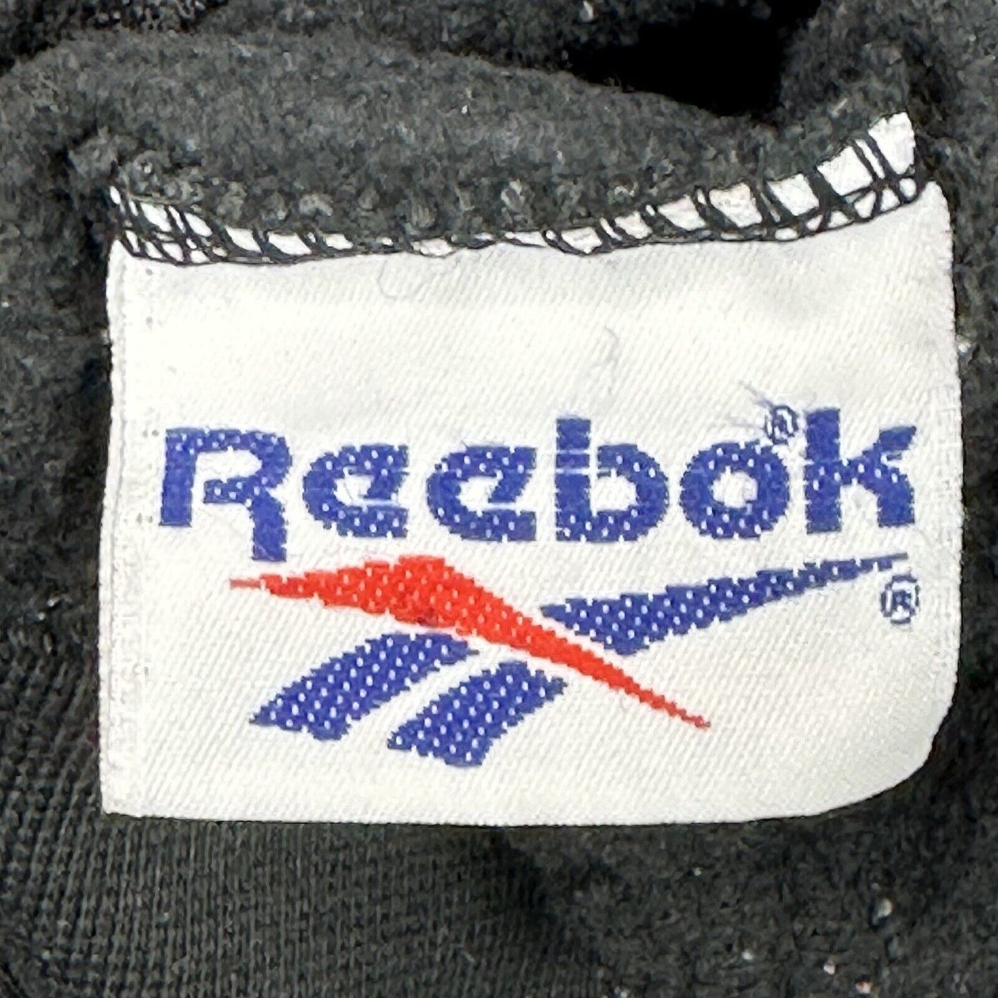 Vintage Reebok Hoodie Mens Medium Black Embroidered 90’s Sportswear Zip Up