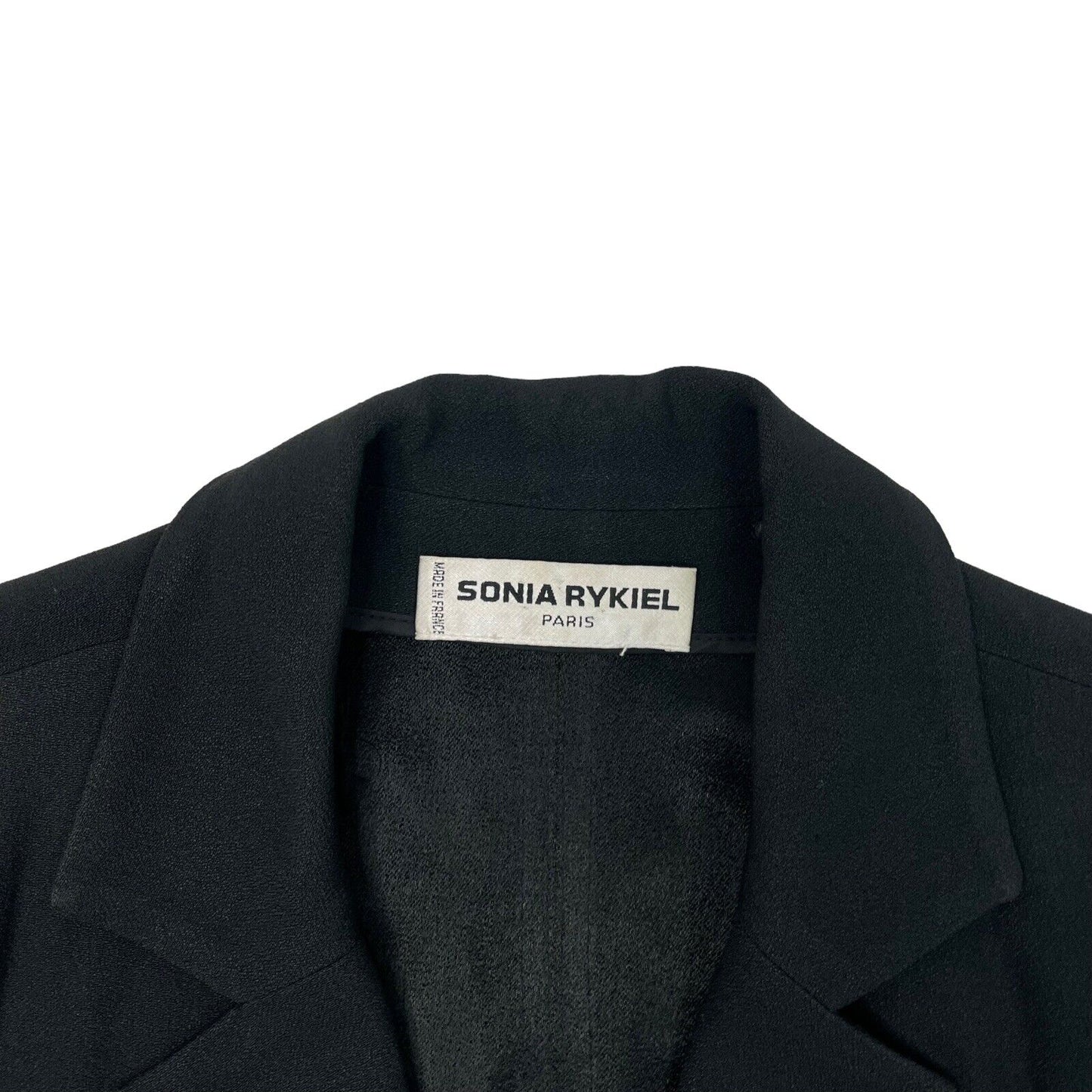 Vintage Sonia Rykiel Womens Black Blazer Jacket Small Made In France