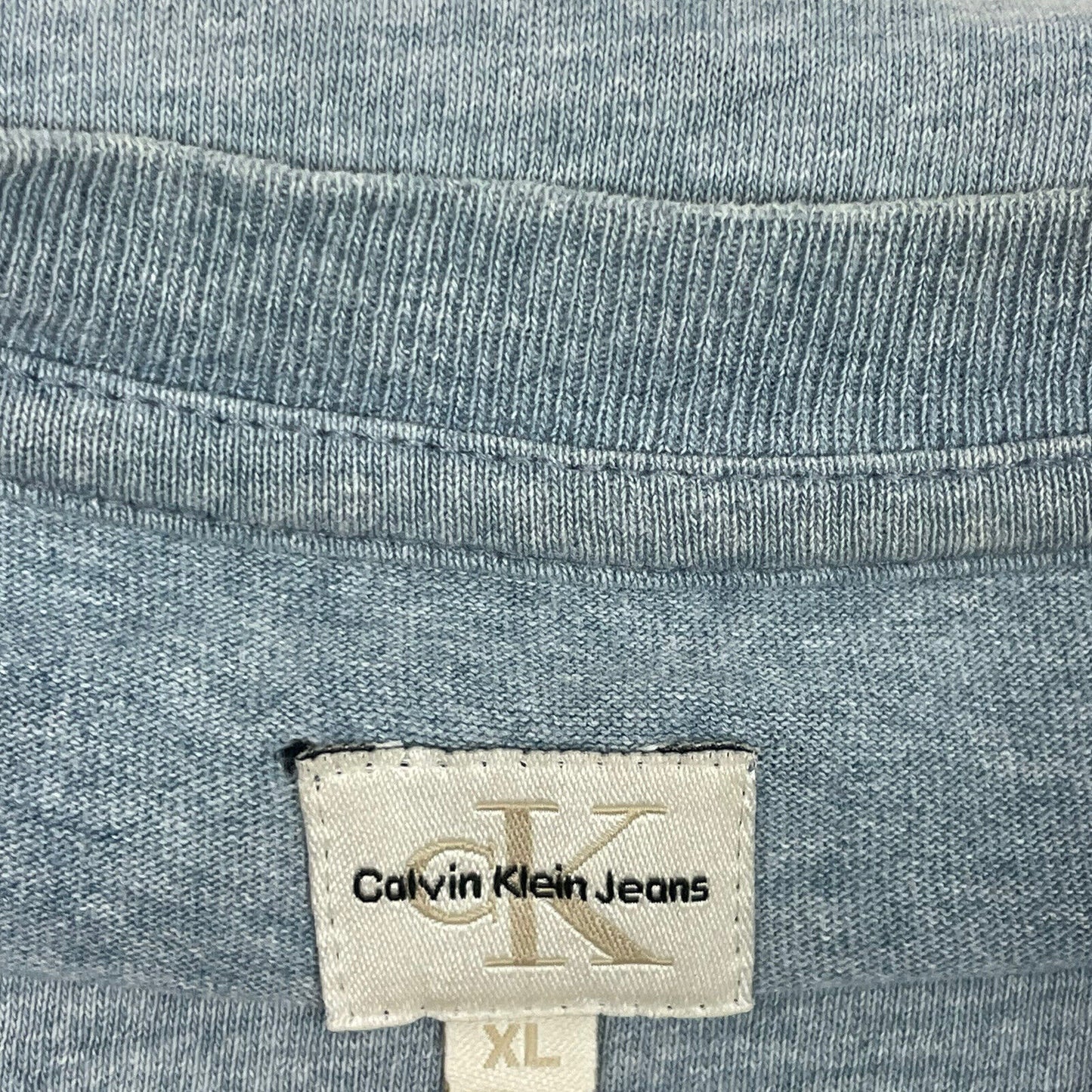 Vintage Calvin Klein Logo T-Shirt Mens XL Blue Marl 90’s